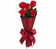 Букет 5 Красных роз Эдлесс Лав в посёлок центральной усадьбы совхоза Синичино