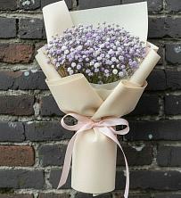 Букет цветов из:  Гипсофила в посёлок центральной усадьбы совхоза Синичино