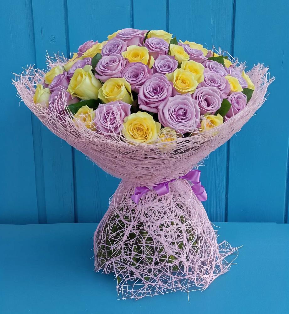 Букет 101 Волшебный Миг в посёлок центральной усадьбы совхоза Синичино