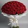 Букет 101 Красная роза Блэк Мэджик в посёлок центральной усадьбы совхоза Синичино