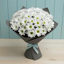 Букет цветов из:  Хризантемы в посёлок центральной усадьбы совхоза Синичино