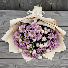 Букет цветов из:  Розы и Хризантемы #REPLACE_PRED# посёлок центральной усадьбы совхоза Синичино