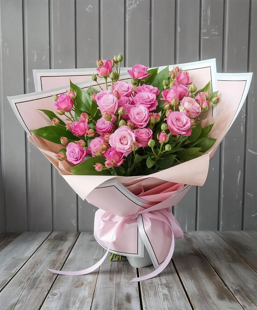 Букет Розовый кустик в посёлок центральной усадьбы совхоза Синичино