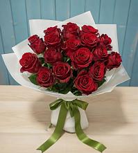 Букет Красные розы в посёлок центральной усадьбы совхоза Синичино