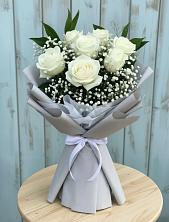 Букет цветов из:  Розы в посёлок центральной усадьбы совхоза Синичино