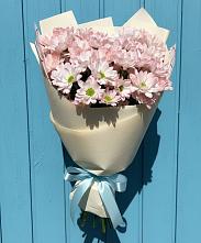 Букет цветов из:  Хризантемы в посёлок центральной усадьбы совхоза Синичино