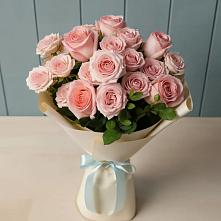 Букет Розовый шарм в посёлок центральной усадьбы совхоза Синичино