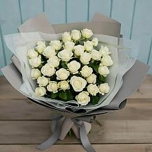 Букет Белоснежная нежность в посёлок центральной усадьбы совхоза Синичино