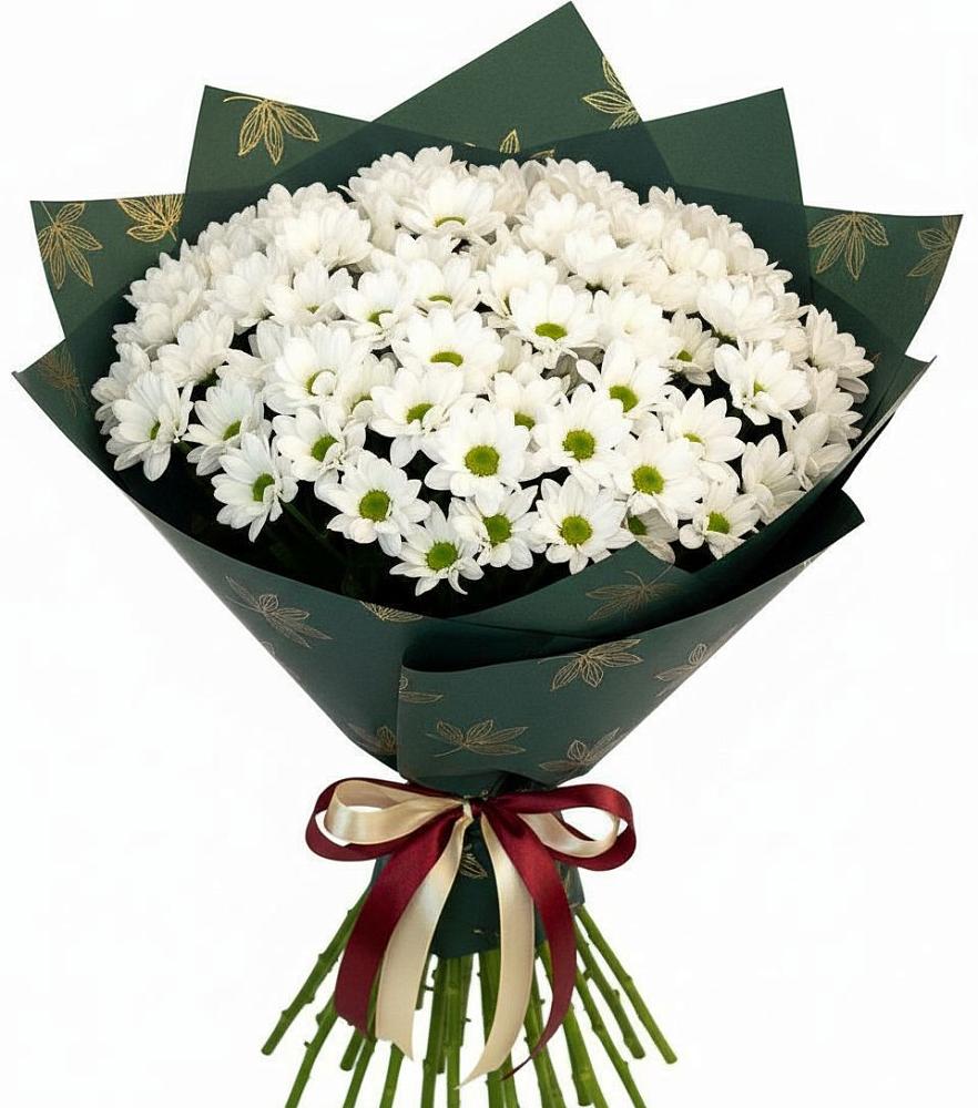 Букет цветов из: Хризантемы в посёлок центральной усадьбы совхоза Синичино