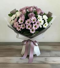 Букет цветов из:  Хризантемы и Розы #REPLACE_PRED# посёлок центральной усадьбы совхоза Синичино