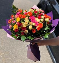 Букет Микс из разноцветных кустовых роз #REPLACE_PRED# посёлок центральной усадьбы совхоза Синичино