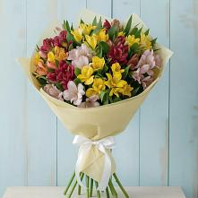 Букет цветов из:  Альстромерии в посёлок центральной усадьбы совхоза Синичино