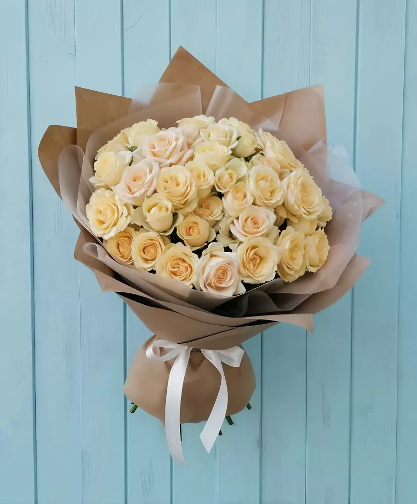 Букет Кремовое облако в посёлок центральной усадьбы совхоза Синичино