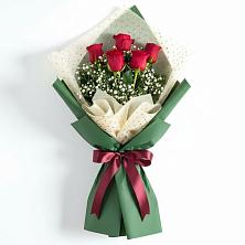 Букет цветов из:  Розы в посёлок центральной усадьбы совхоза Синичино