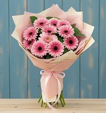 Букет цветов из:  Герберы в посёлок центральной усадьбы совхоза Синичино