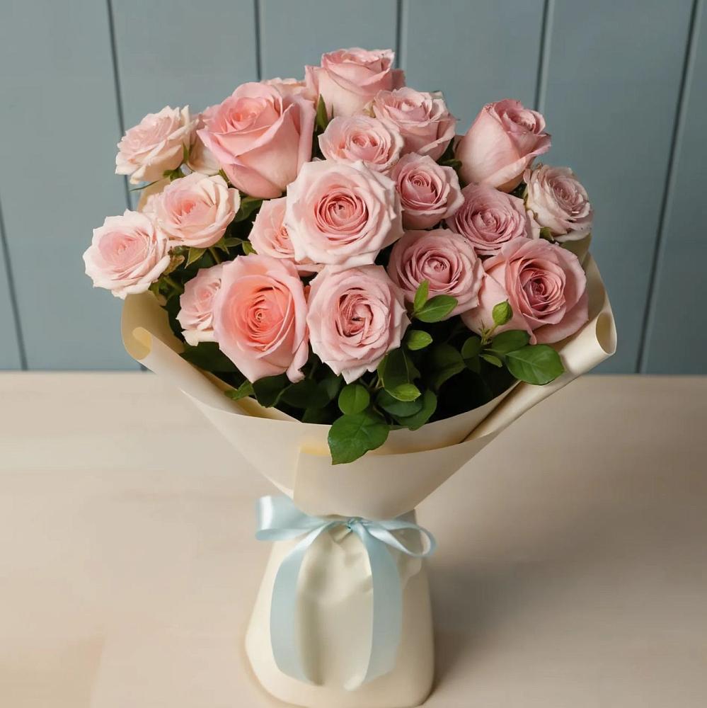 Букет Розовый шарм в посёлок центральной усадьбы совхоза Синичино