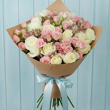 Букет цветов из:  Розы в посёлок центральной усадьбы совхоза Синичино
